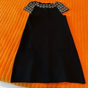 Tracy Reese embroidered / sequin / jewel  black dress